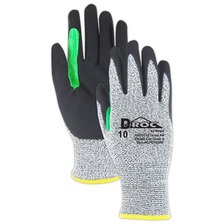 MAGID DROC GPD780RT NitriX Palm Coated Work Glove with Reinforced Thumb Saddle  Cut Level A4 GPD780RT-8